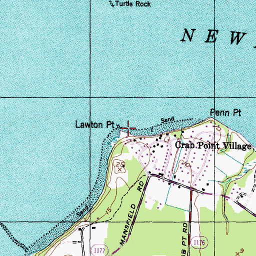 Topographic Map of Lawton Point, NC