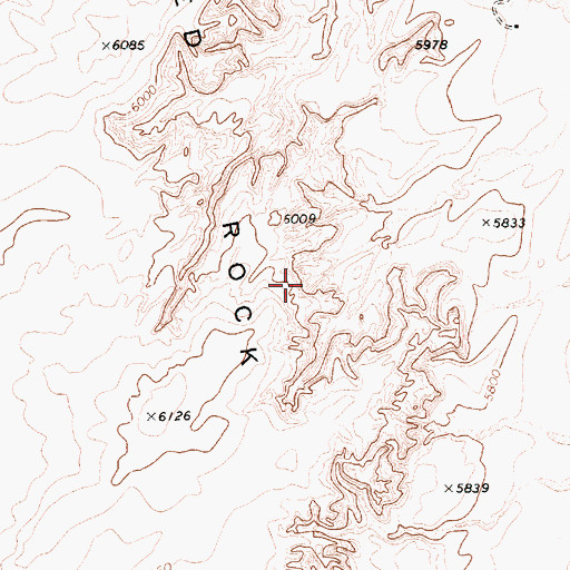 Topographic Map of Red Rock Rim, AZ