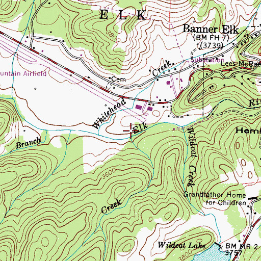 Topographic Map of Leroy Creek, NC
