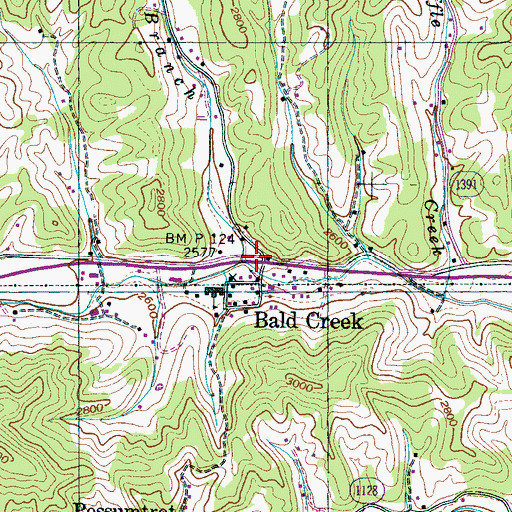 Topographic Map of Lickskillet Branch, NC