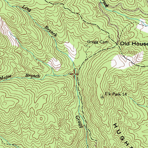 Topographic Map of Ling Branch, NC