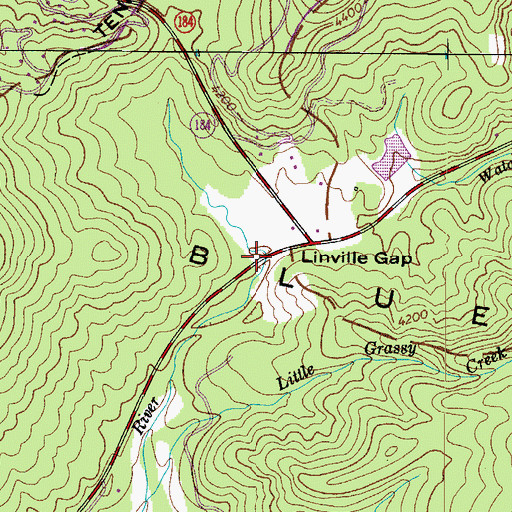 Topographic Map of Linville Gap, NC
