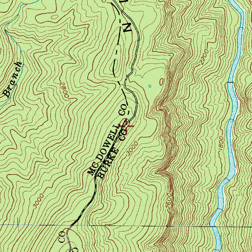Topographic Map of Linville Mountain, NC