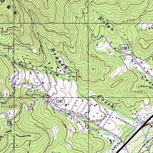 Topographic Map of Little Branch, NC