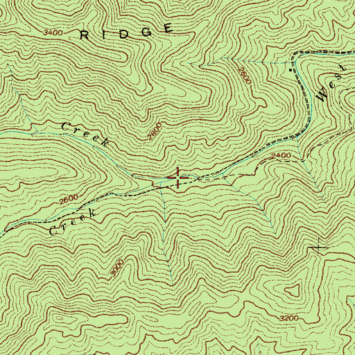 Topographic Map of Little Buffalo Creek, NC