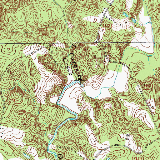 Topographic Map of Little Caraway Creek, NC