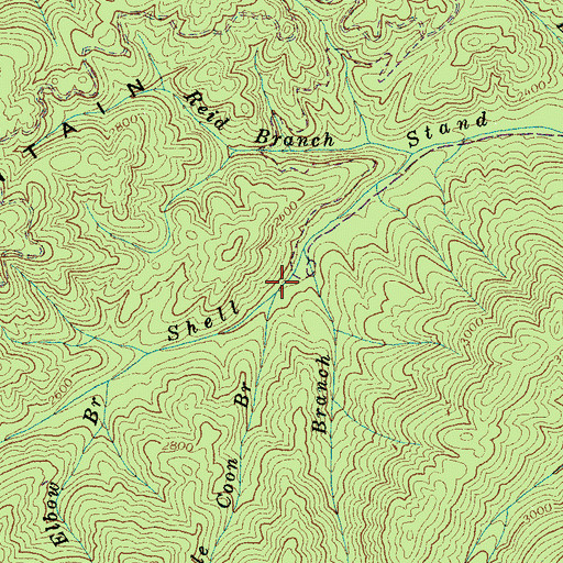 Topographic Map of Little Coon Branch, NC