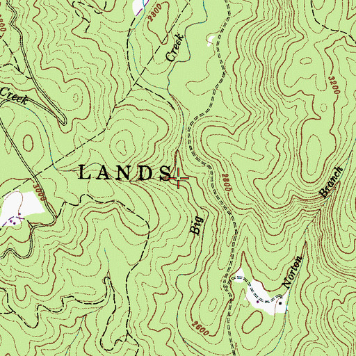 Topographic Map of Little Creek, NC