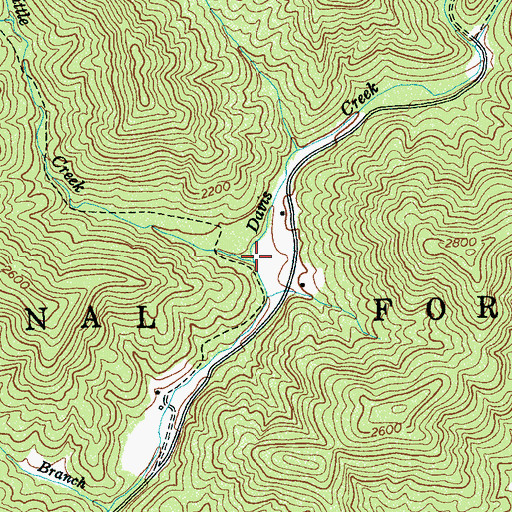 Topographic Map of Little Creek, NC