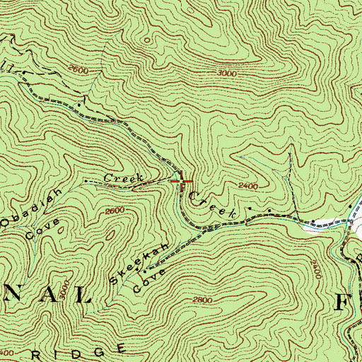 Topographic Map of Little Creek, NC