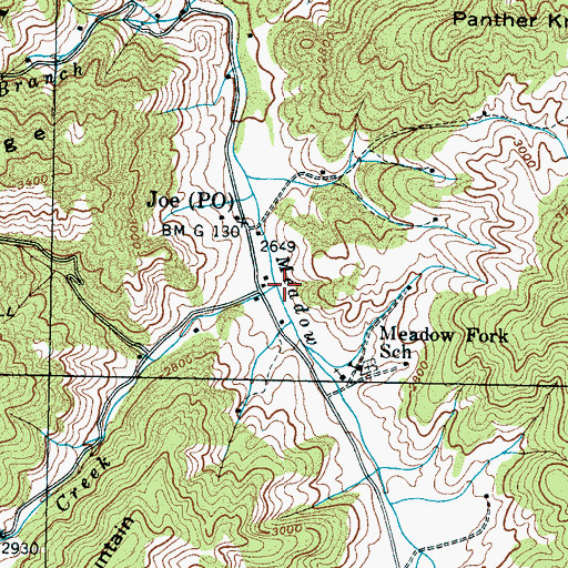 Topographic Map of Little Creek, NC