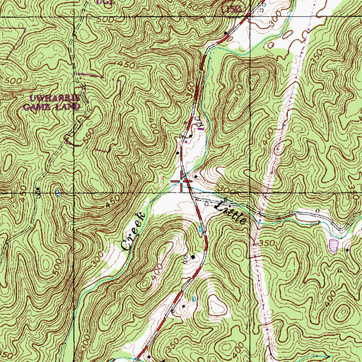 Topographic Map of Little Creek, NC
