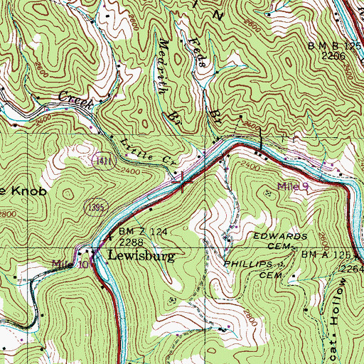 Topographic Map of Little Creek, NC