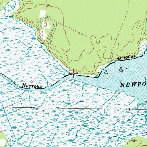Topographic Map of Little Creek Swamp, NC