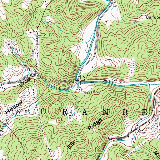 Topographic Map of Little Elk Creek, NC