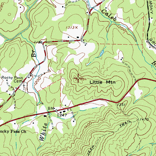 Topographic Map of Little Mountain, NC