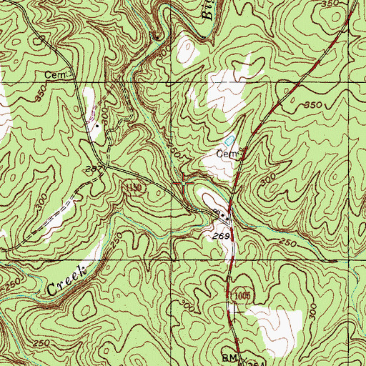 Topographic Map of Little Mountain Creek, NC