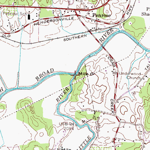 Topographic Map of Little River, NC