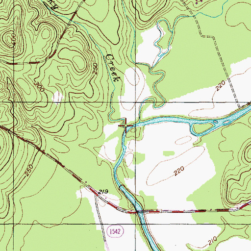 Topographic Map of Little Rocky Creek, NC