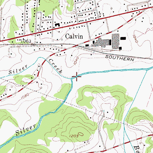 Topographic Map of Little Silver Creek, NC