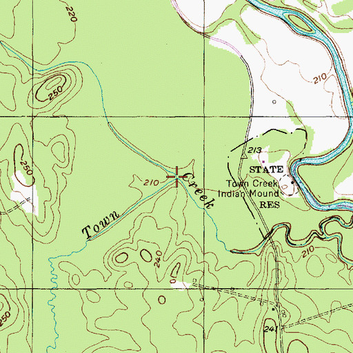 Topographic Map of Little Town Creek, NC