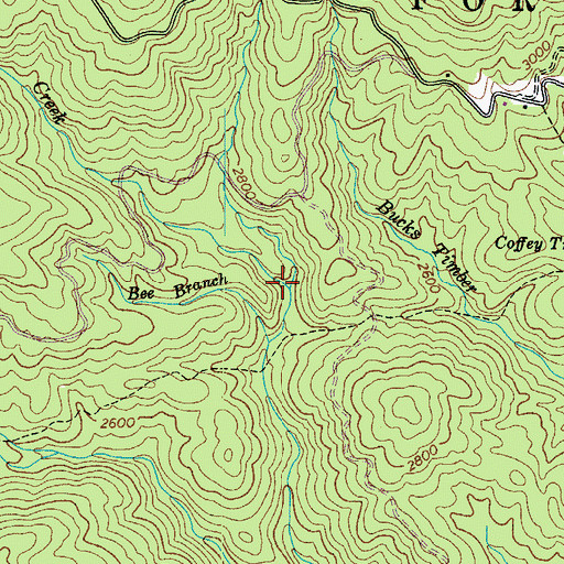 Topographic Map of Little Wilson Creek, NC
