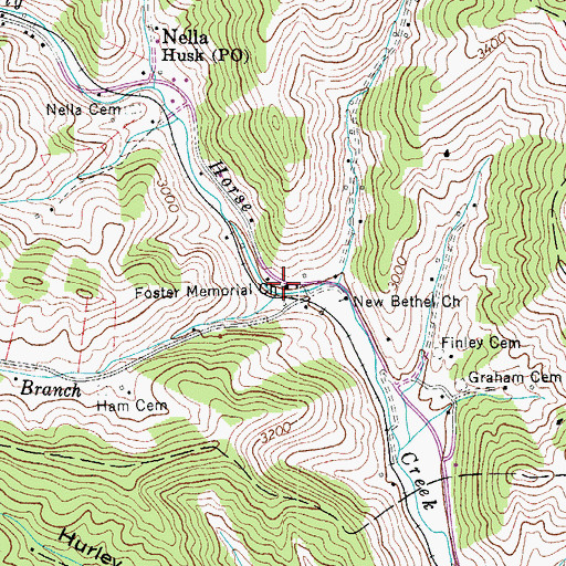Topographic Map of Little Windfall Branch, NC