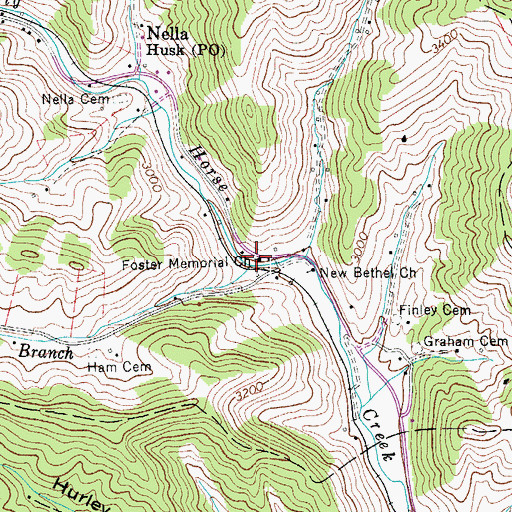 Topographic Map of Little Windfall Branch, NC