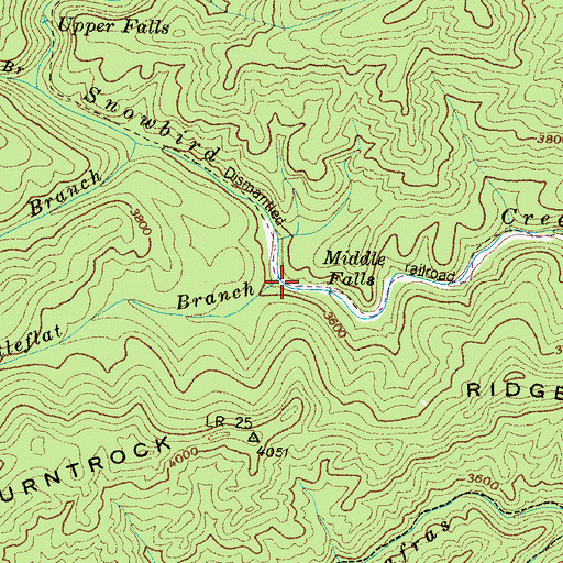 Topographic Map of Littleflat Branch, NC