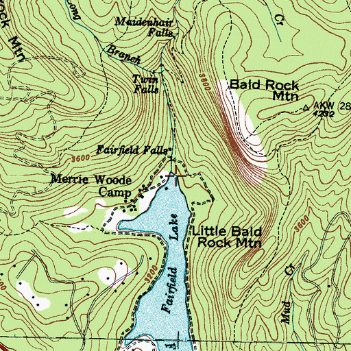 Topographic Map of Long Branch, NC