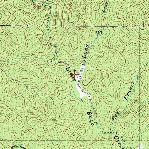 Topographic Map of Long Branch, NC