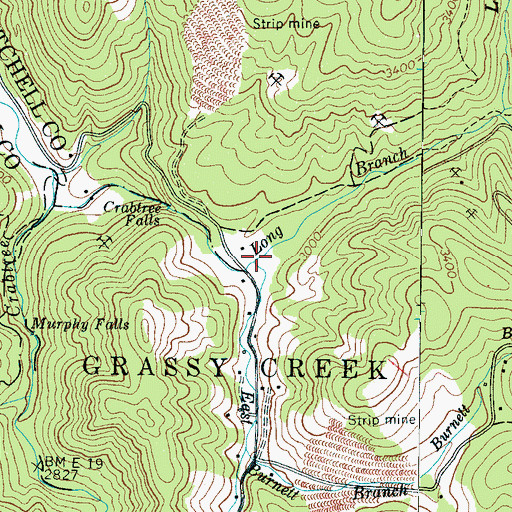 Topographic Map of Long Branch, NC
