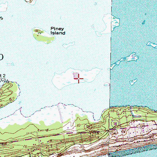 Topographic Map of Long Marsh, NC