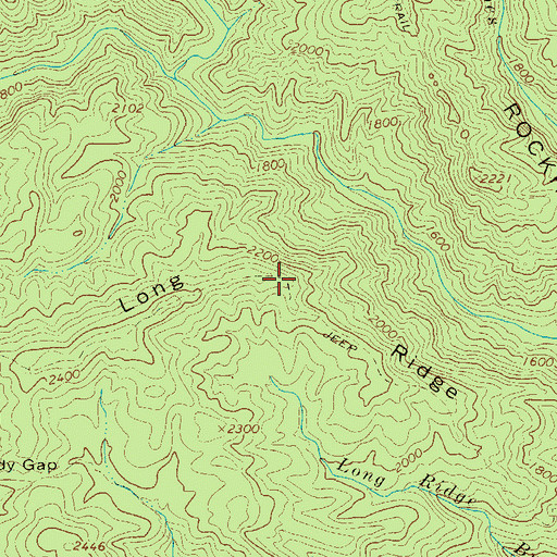 Topographic Map of Long Ridge, NC