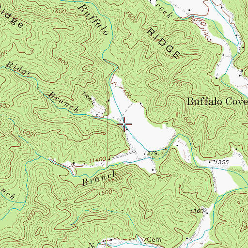 Topographic Map of Long Ridge Branch, NC