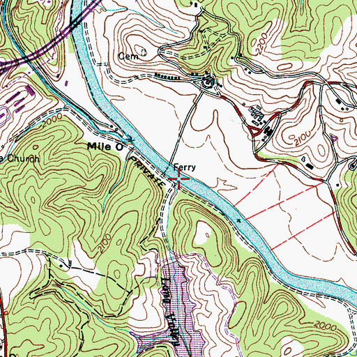 Topographic Map of Long Valley Branch, NC