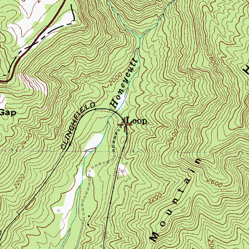 Topographic Map of Loop, NC