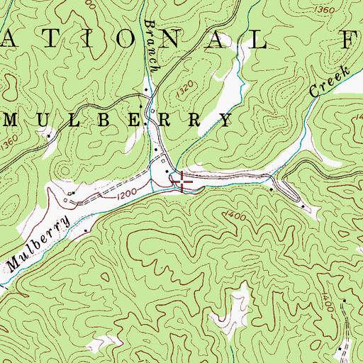 Topographic Map of Loving Branch, NC