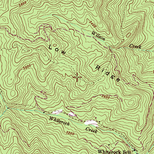 Topographic Map of Low Ridge, NC