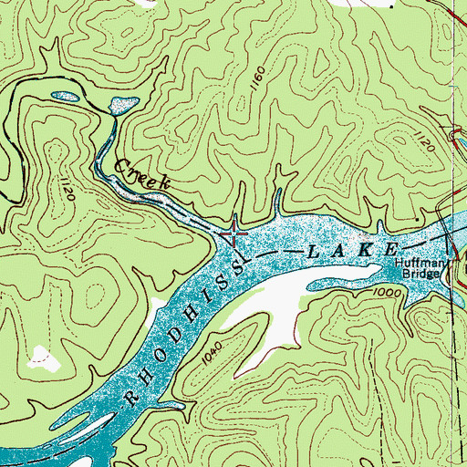 Topographic Map of Lower Creek, NC