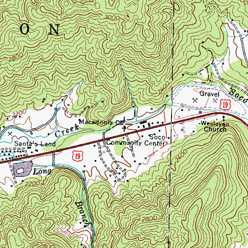Topographic Map of Macedonia Church, NC