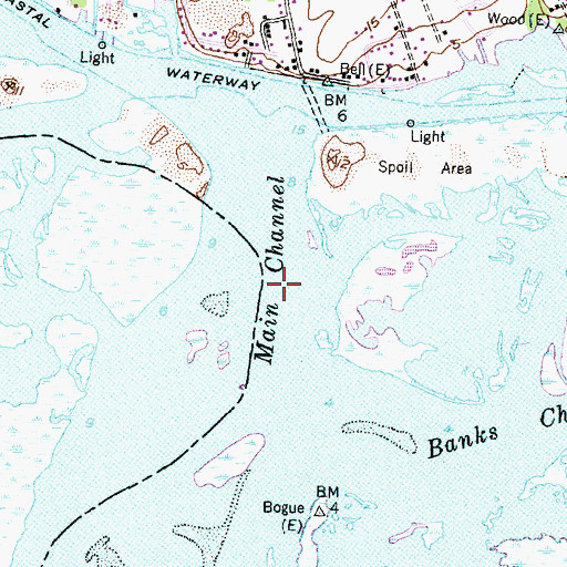 Topographic Map of Main Channel, NC