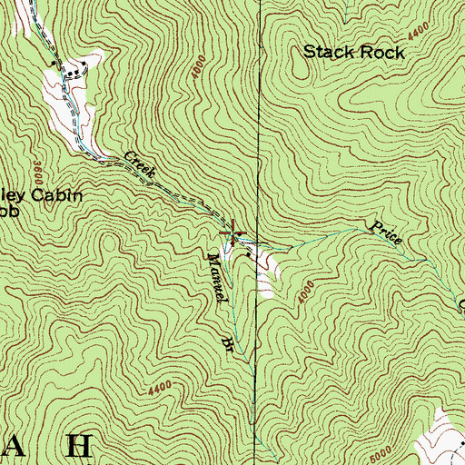 Topographic Map of Manuel Branch, NC