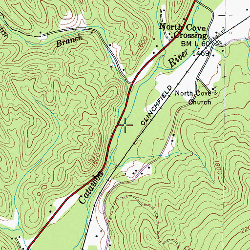 Topographic Map of Martin Branch, NC