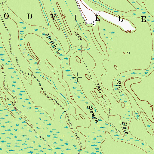 Topographic Map of Matthew Slough, NC