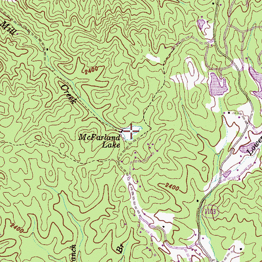 Topographic Map of McFarland Lake, NC
