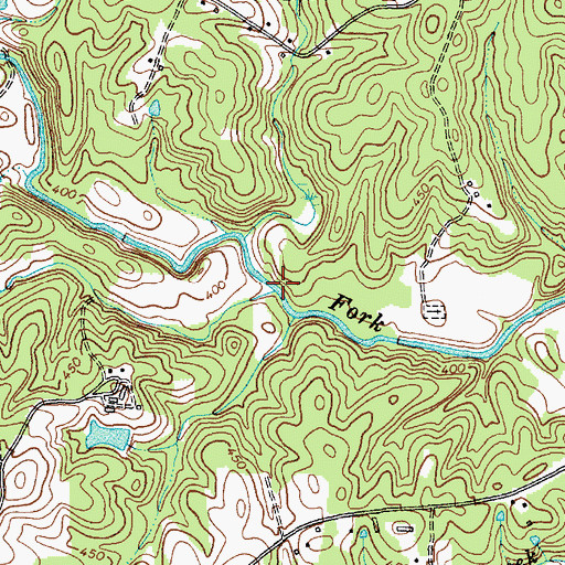 Topographic Map of Meadow Branch, NC