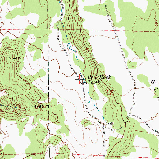 Topographic Map of Red Rock Tank, AZ