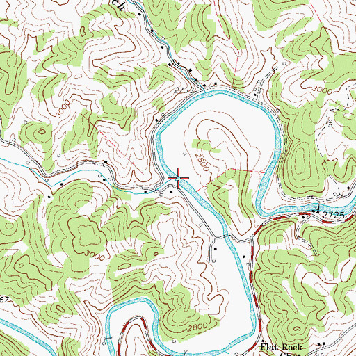 Topographic Map of Mill Creek, NC