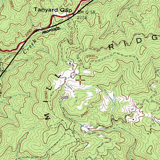 Topographic Map of Mill Ridge Church, NC
